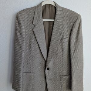 Carven Japanese Vintage Beige Pinstriped Blazer